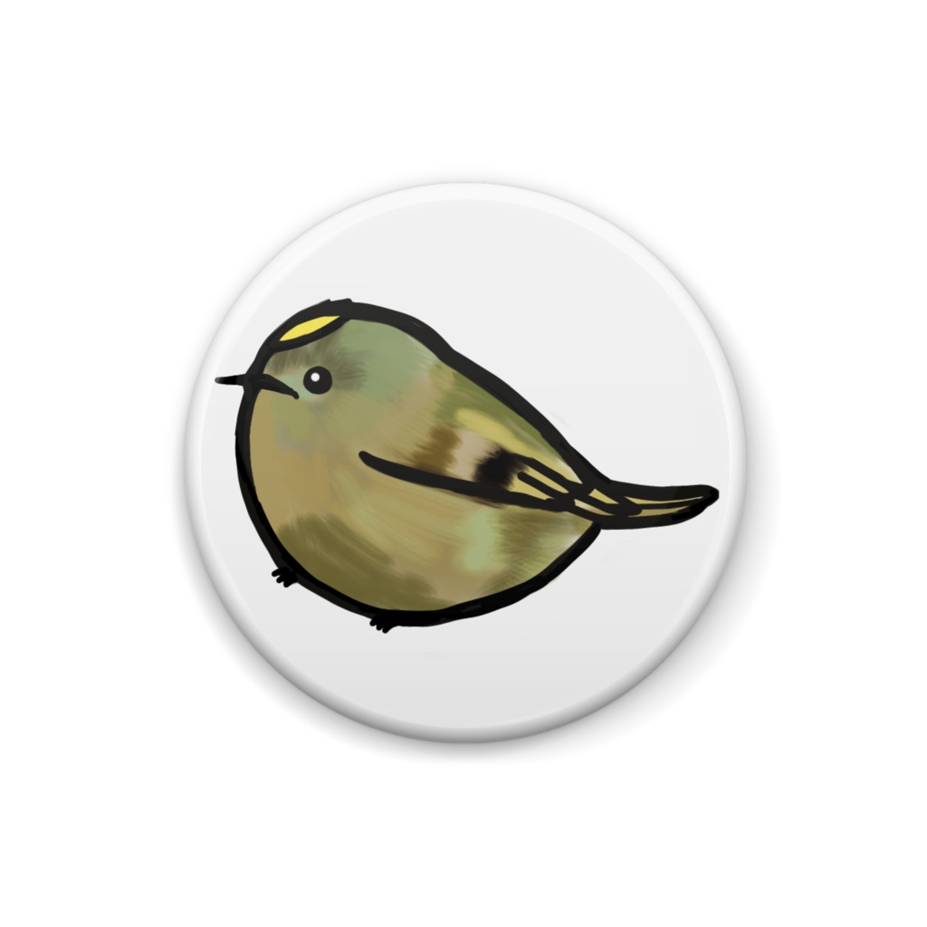 きくいただき缶バッジ