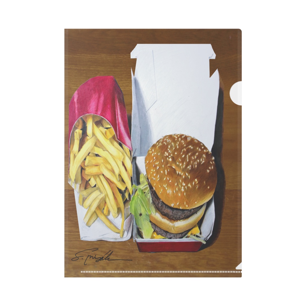 「ハンバーガー」クリアファイル
