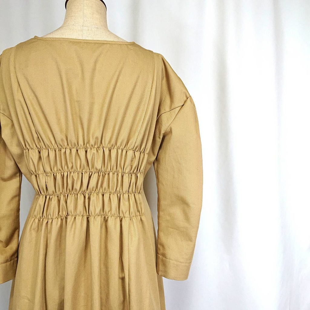 【型紙】バックギャザープリンセスラインワンピース