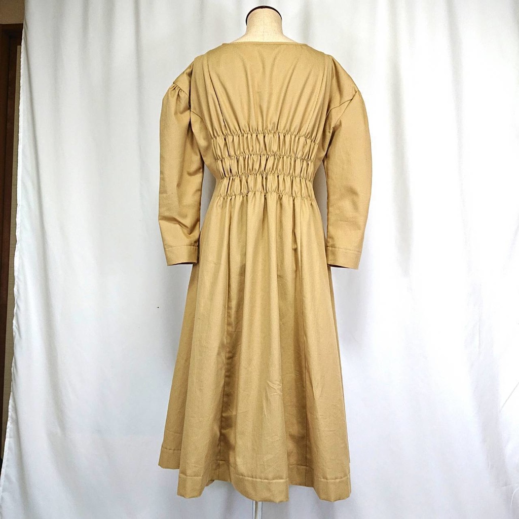 【型紙】バックギャザープリンセスラインワンピース