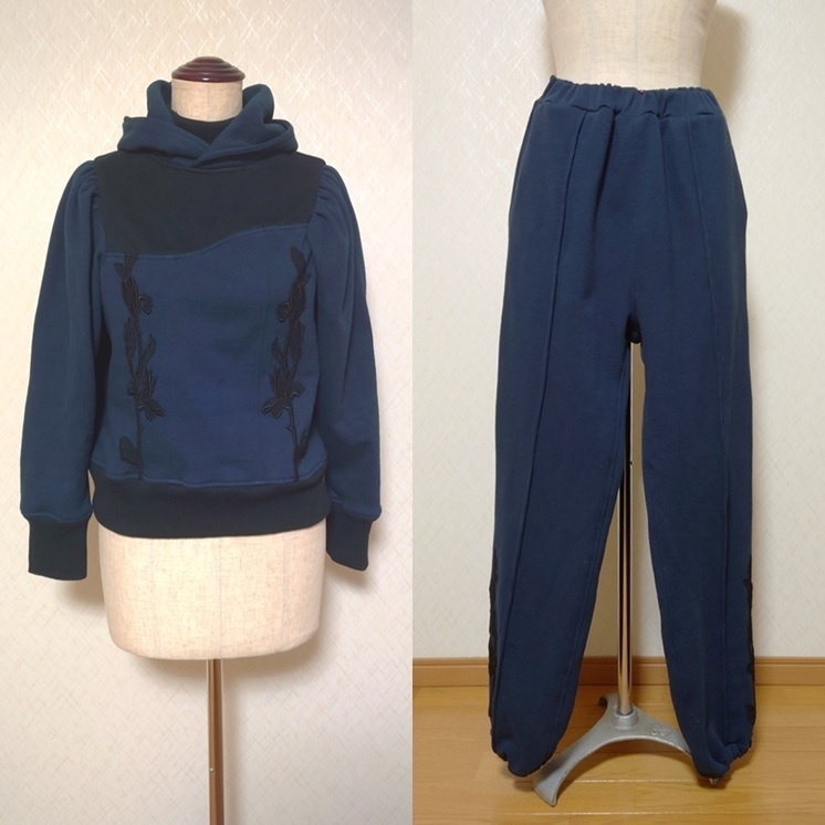 【型紙】スウェット フーディー&イージパンツ セットアップ