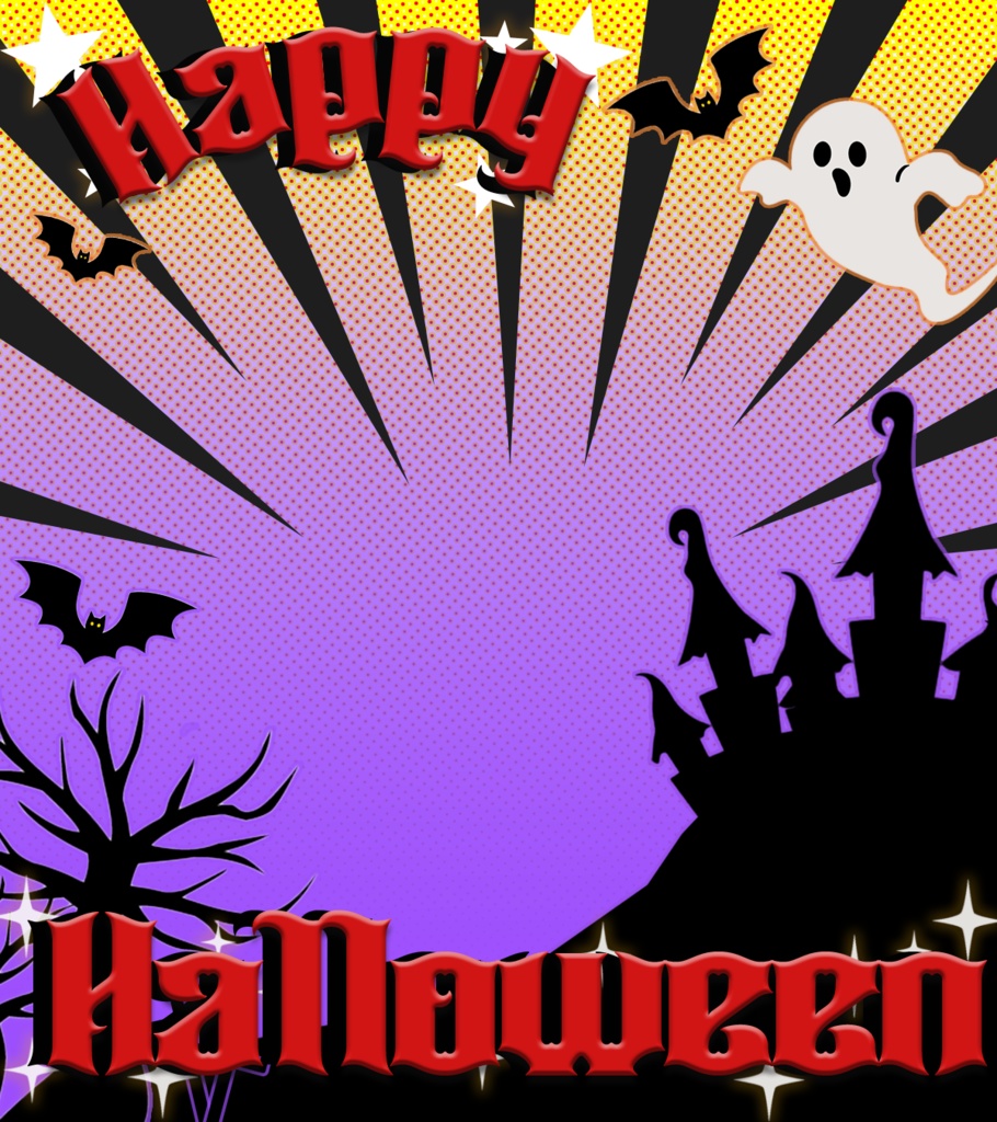 【無料素材/フリー素材】おはようVtuber素材/おはようVライバー素材🦋 HappyHolloween✨重ねるだけで簡単作成✨