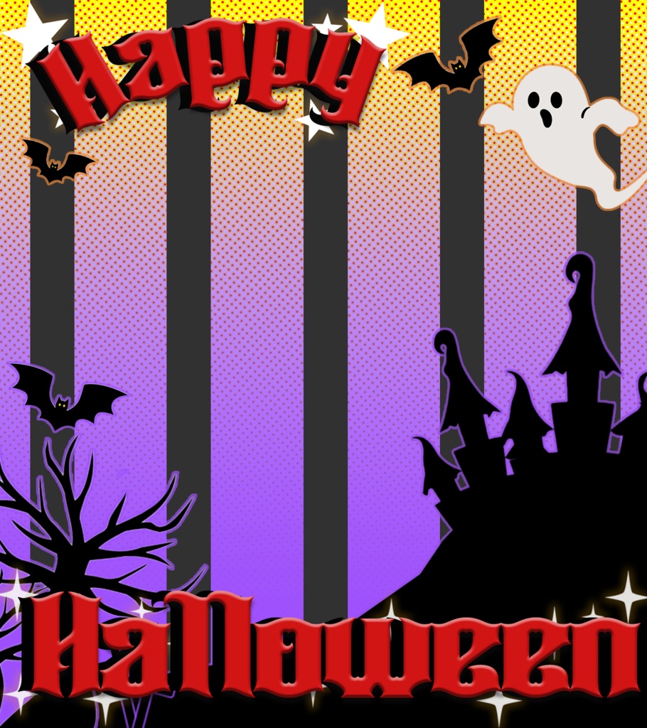 【無料素材/フリー素材】おはようVtuber素材/おはようVライバー素材🦋 HappyHolloween✨重ねるだけで簡単作成✨