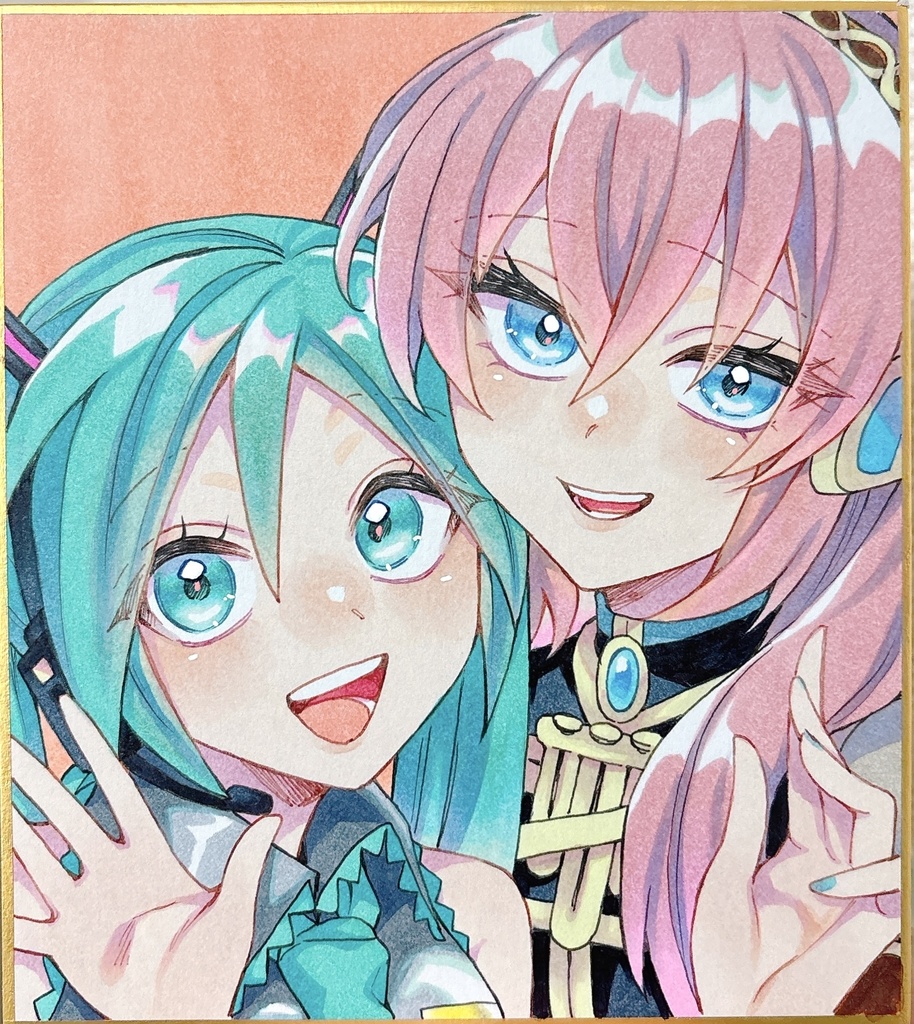 初音ミク&巡音ルカ 色紙