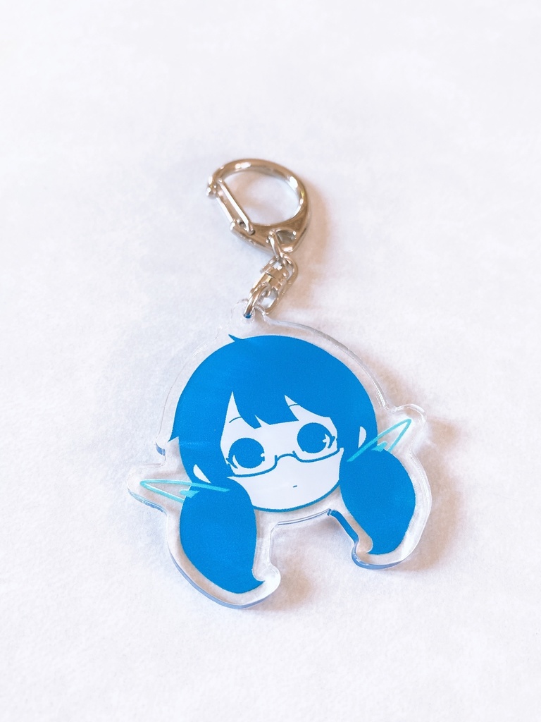 ブルー アクリルキーホルダー