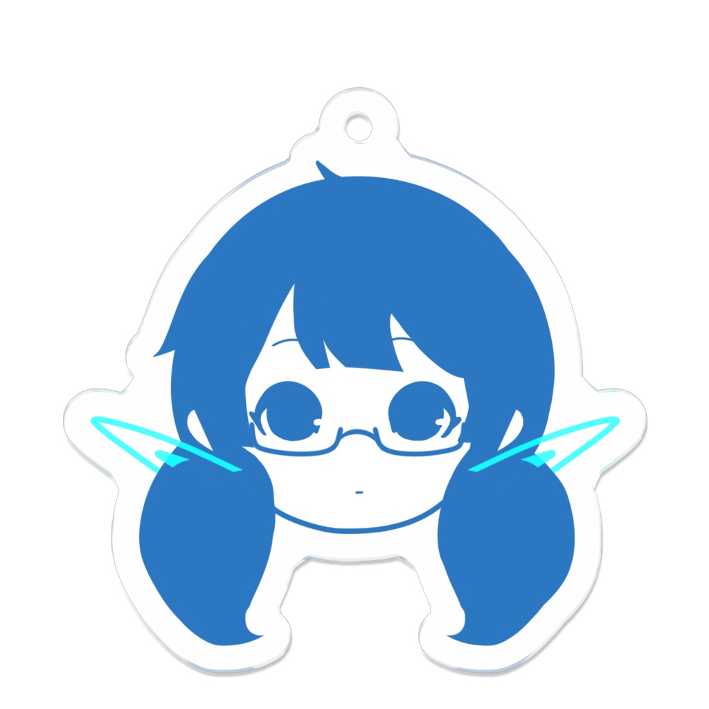 ブルー アクリルキーホルダー