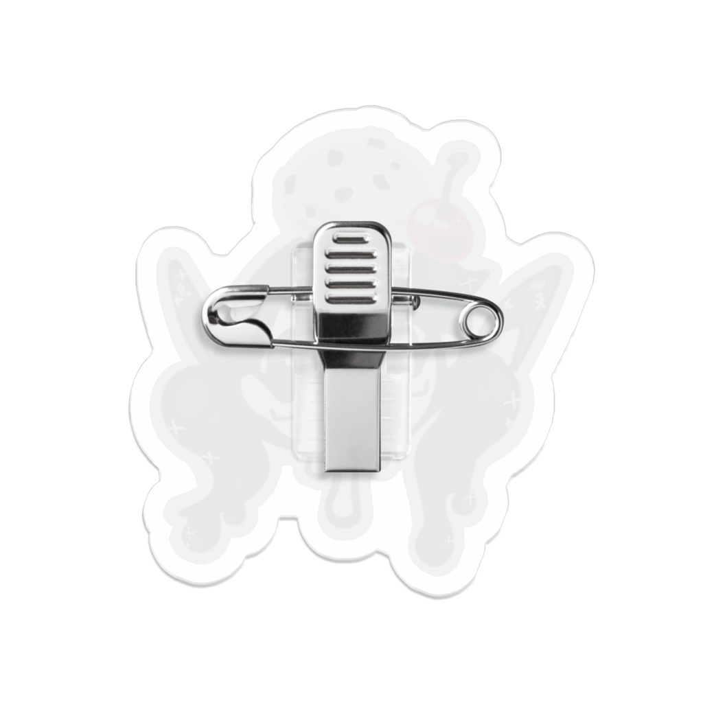 冰淇淋(びんちりん)レトロカラー-アクリルバッジ 文字なしver.