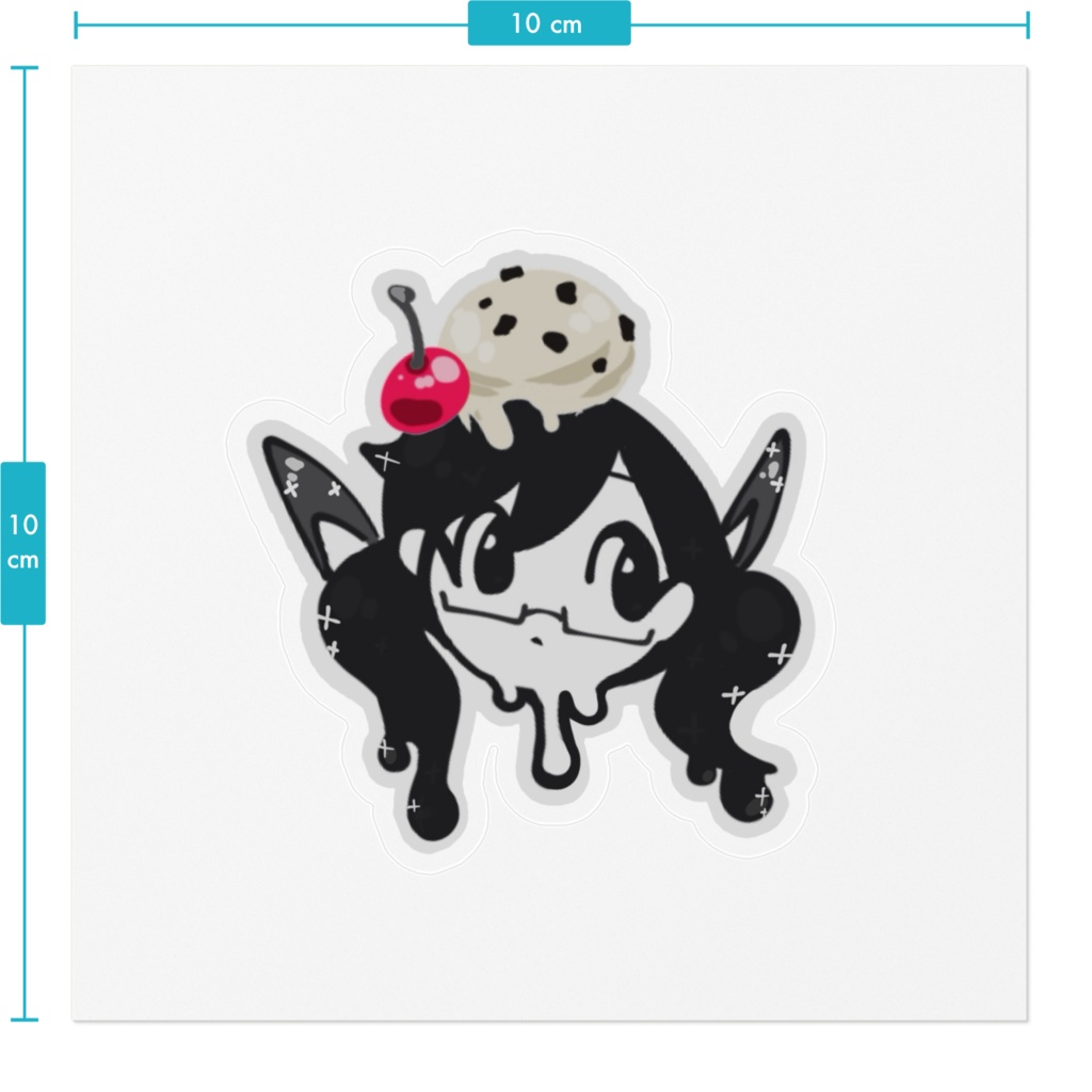 冰淇淋(びんちりん)レトロカラー-ステッカー