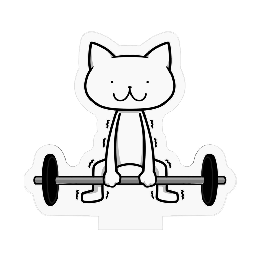 バーベルが持ち上がらないネコさん