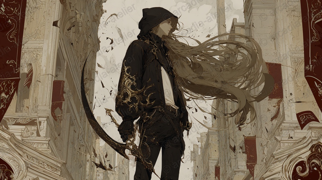 【無料】ダークファンタジー剣士壁紙｜廃都の刃 PC・スマホ対応