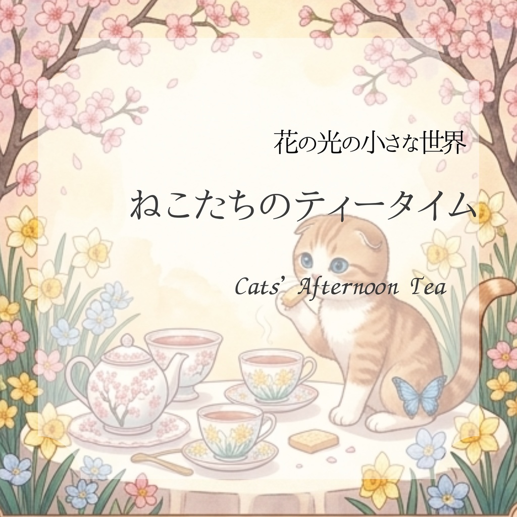 花と光の世界　デザインペーパー4枚セット