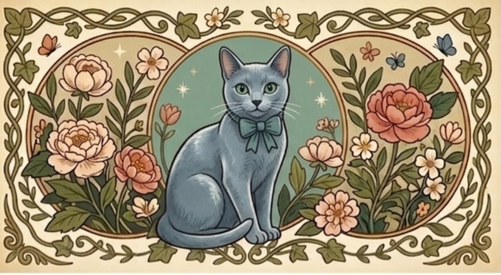 【印刷して使える】ヴィンテージ猫のコラージュシート&メッセージカードセット(A4.1枚・PNG7枚 計8枚)