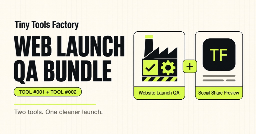 Web Launch QA Bundle|Webサイト公開前・SNS共有チェック2商品セット(Next.jsソースコード)