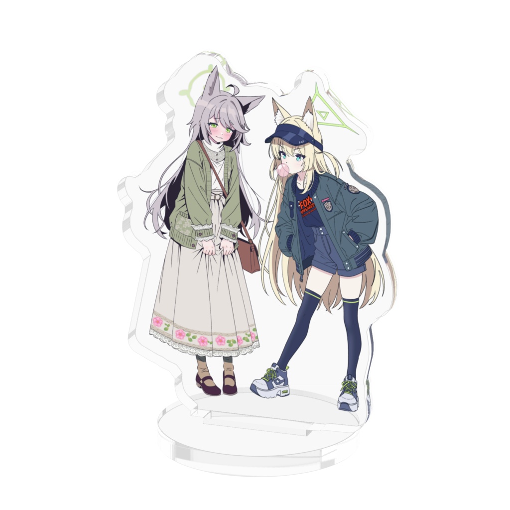 FOX小隊 私服オトギとクルミの2人セット　アクリススタンド 50×50mm ～