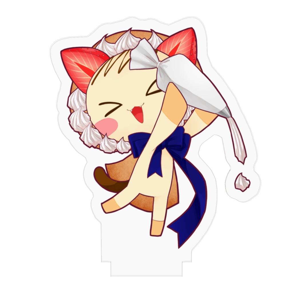 アクリルスタンド クレープにゃん(ホイップ)