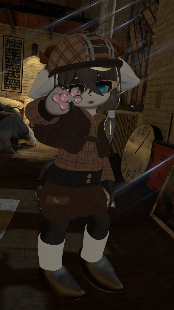 VRC想定 ※Ku Re用※　チェックの服
