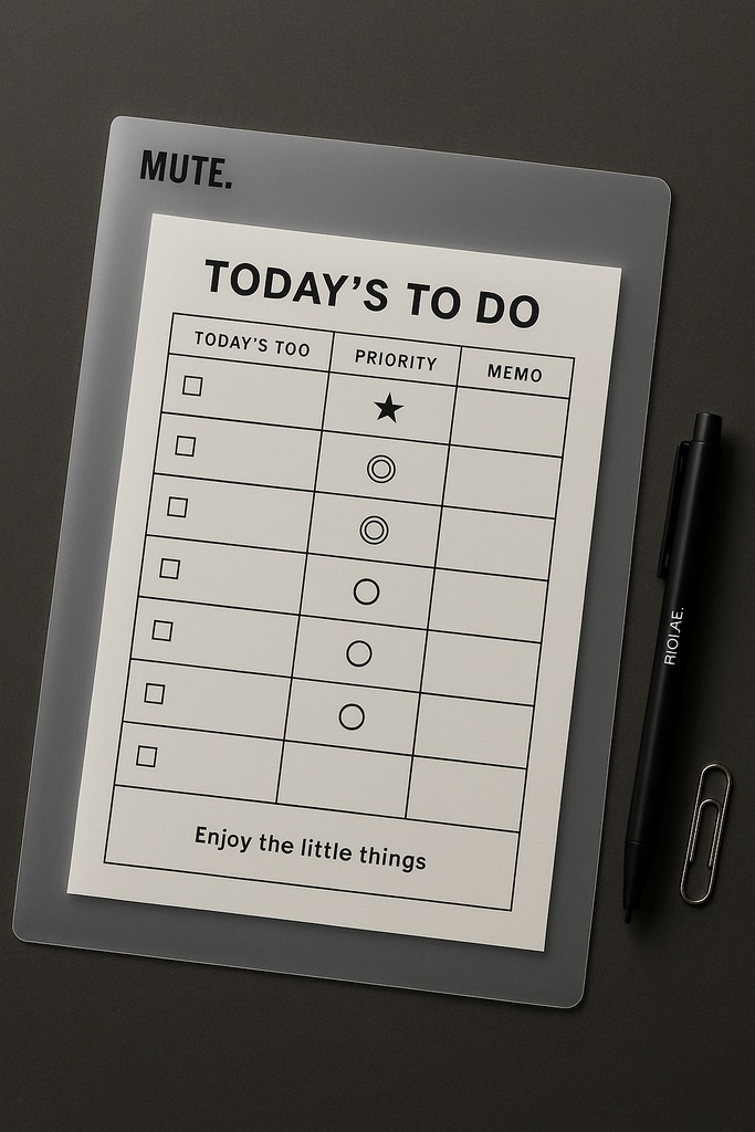 モノトーンで彩るシンプルToDoリスト(A4サイズ)