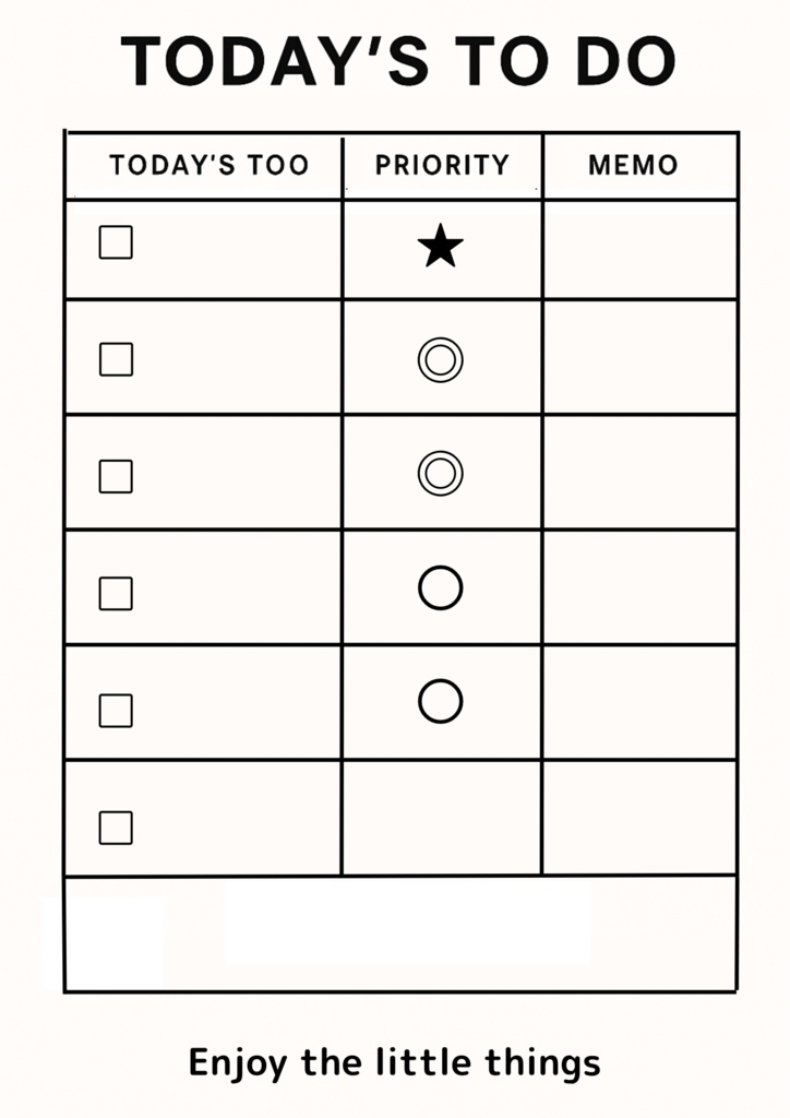 モノトーンで彩るシンプルToDoリスト(A4サイズ)