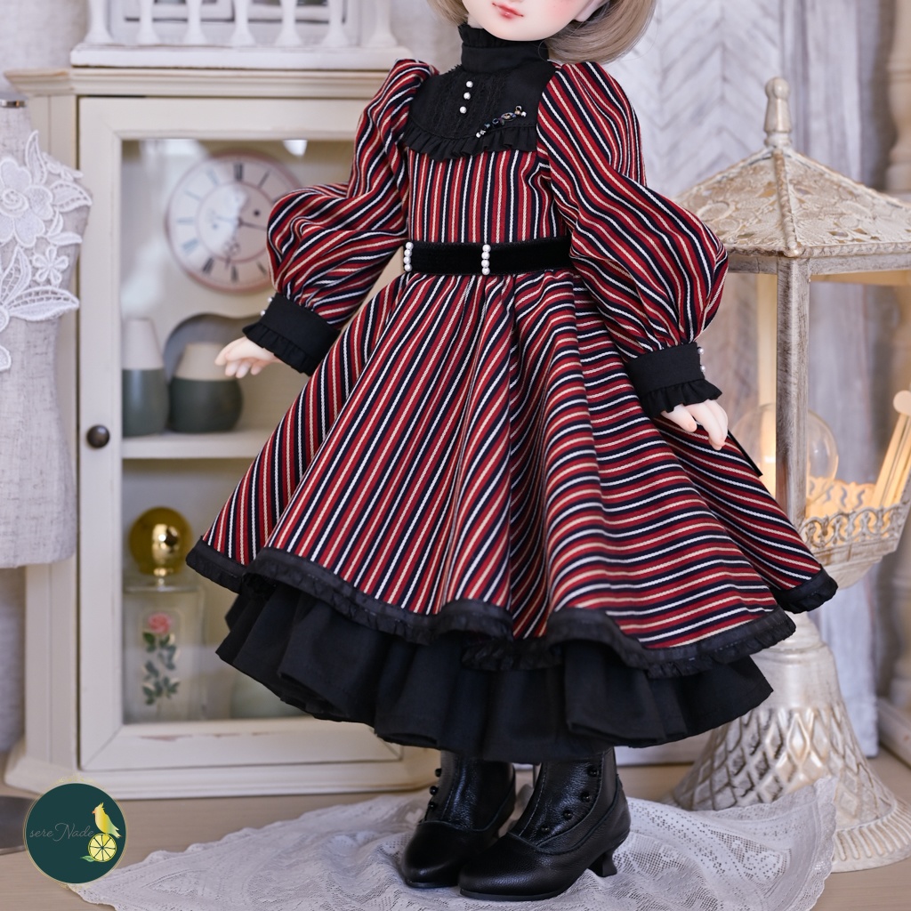 Regimental stripe one-piece dress＊1/3(T42cm)size