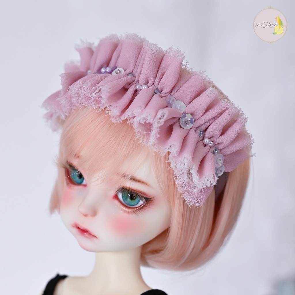 シルクシフォン カチューシャ*sugar rose latte*1/4&1/3 size