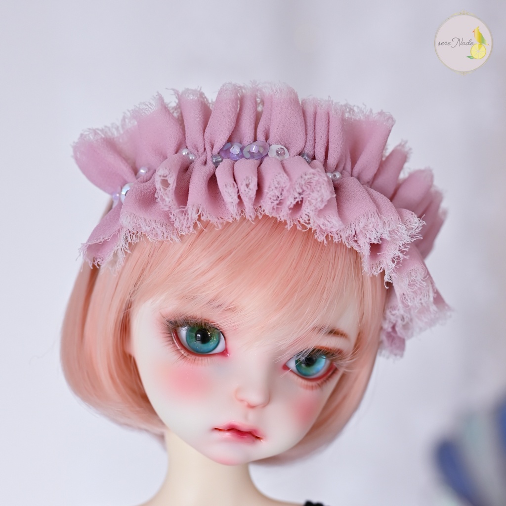 シルクシフォン カチューシャ*sugar rose latte*1/4&1/3 size