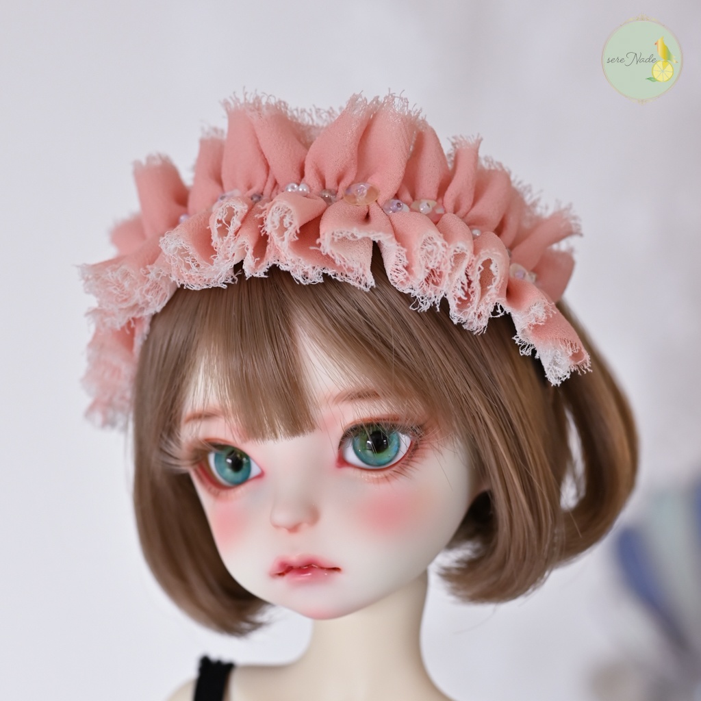 シルクシフォン カチューシャ*apricot chiffon*1/4&1/3 size