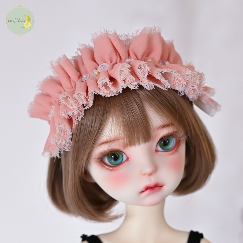 シルクシフォン カチューシャ＊apricot chiffon＊1/4&1/3 size