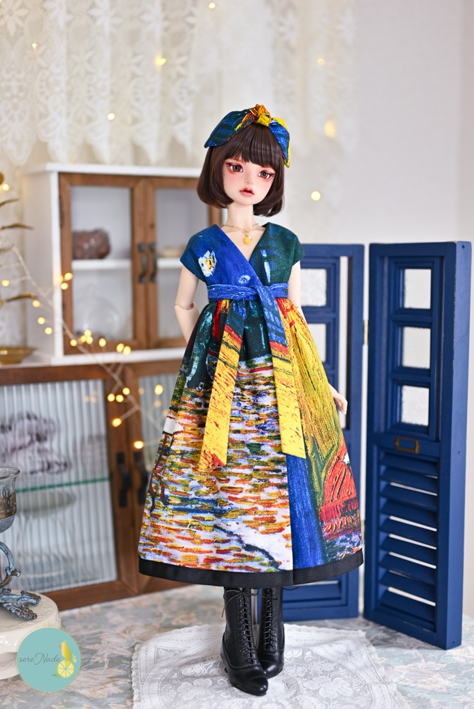 【夜のカフェテラス】1/3size カシュクールワンピース 2点set+おまけ付き