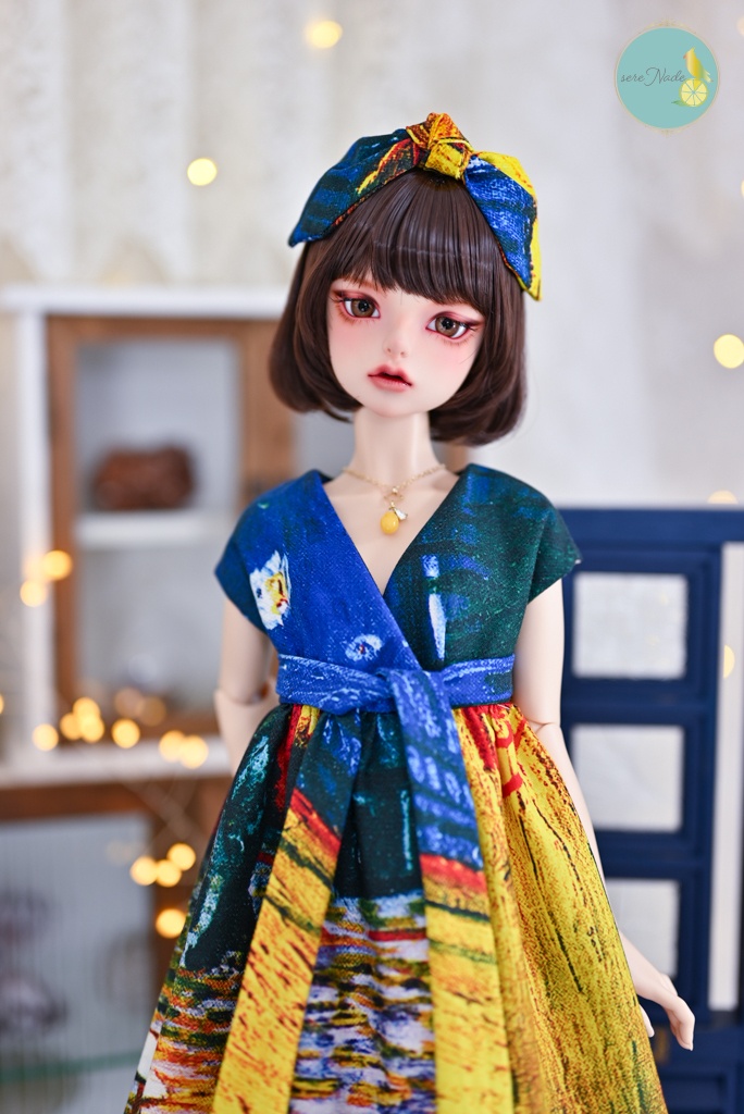 【夜のカフェテラス】1/3size カシュクールワンピース 2点set+おまけ付き