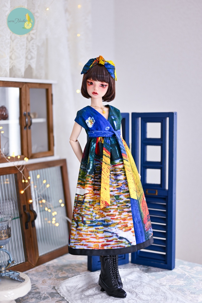 【夜のカフェテラス】1/3size カシュクールワンピース 2点set+おまけ付き