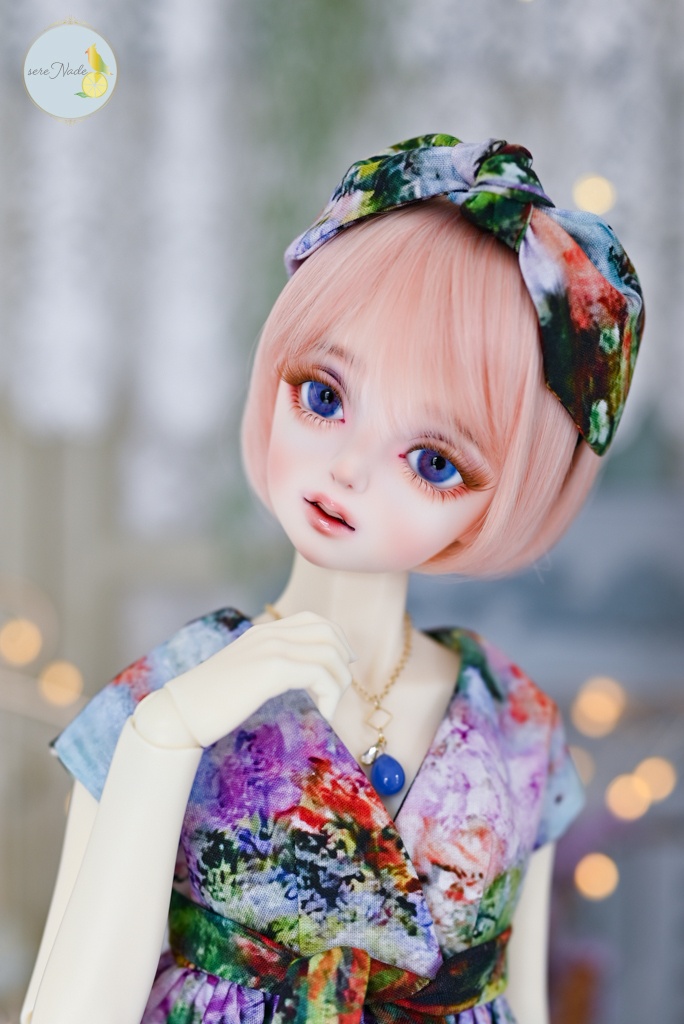 【モネの庭、アイリス】1/3size カシュクールワンピース 2点set+おまけ付き