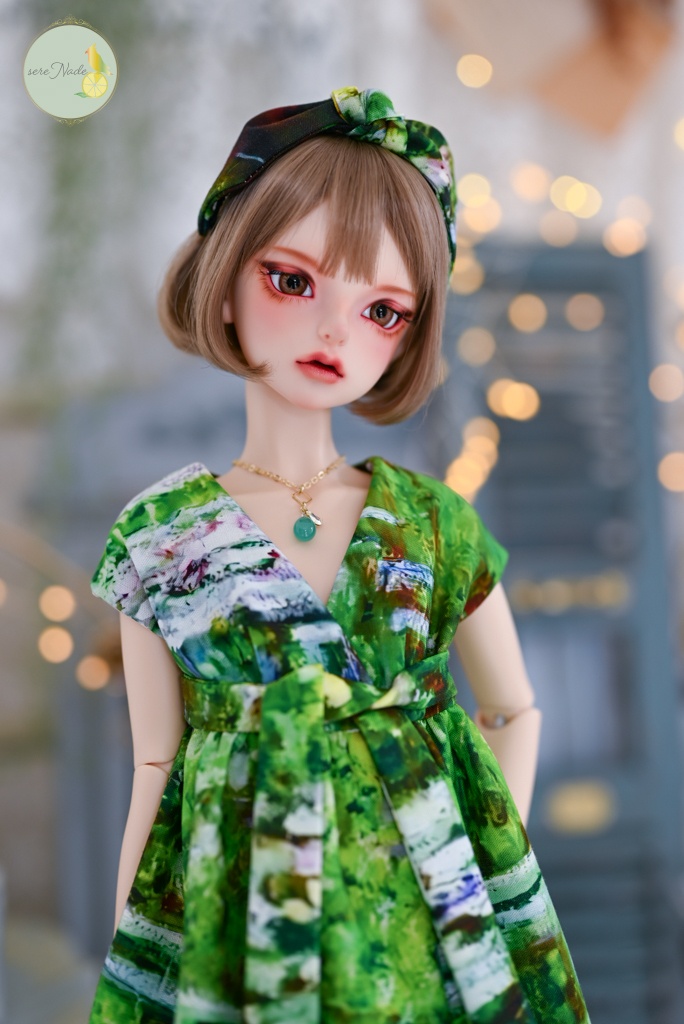 【睡蓮の池に架かる橋】1/3size カシュクールワンピース 2点set+おまけ付き