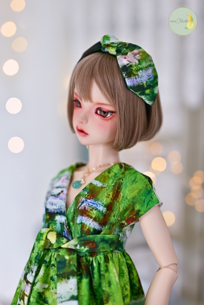 【睡蓮の池に架かる橋】1/3size カシュクールワンピース 2点set+おまけ付き