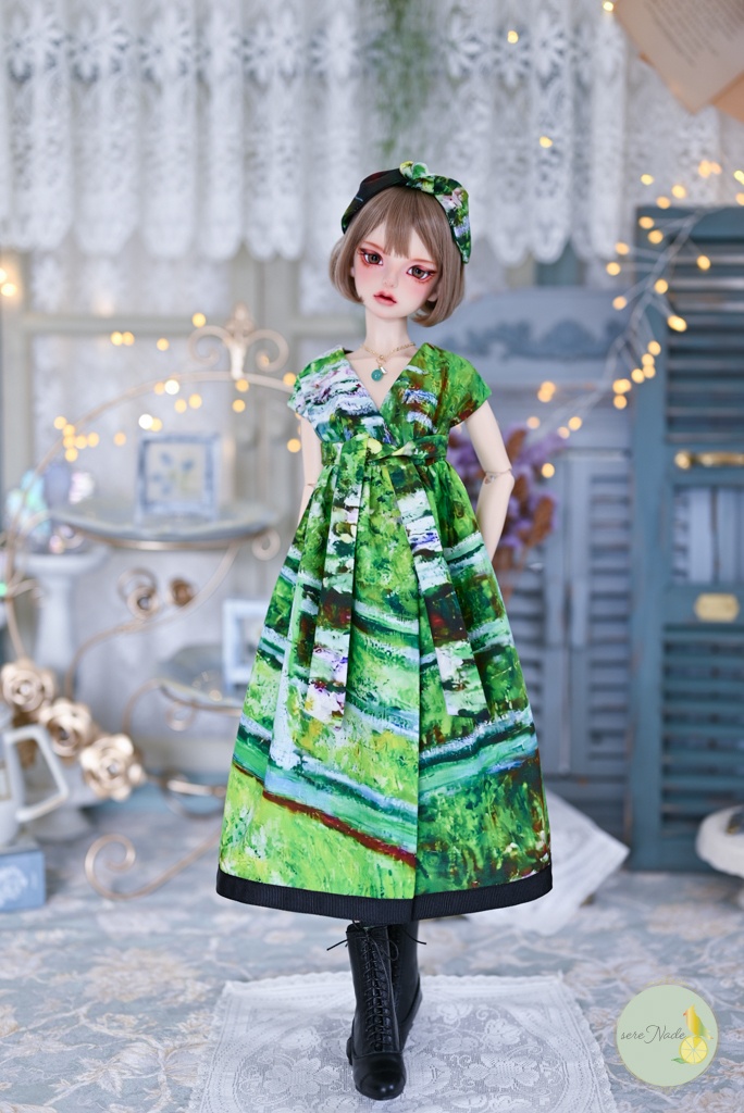 【睡蓮の池に架かる橋】1/3size カシュクールワンピース 2点set+おまけ付き