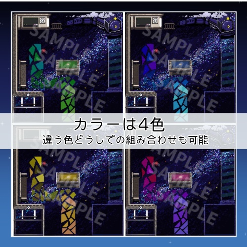 【pictSQUARE対応サイズ】 宇宙の駅舎風店舗外観