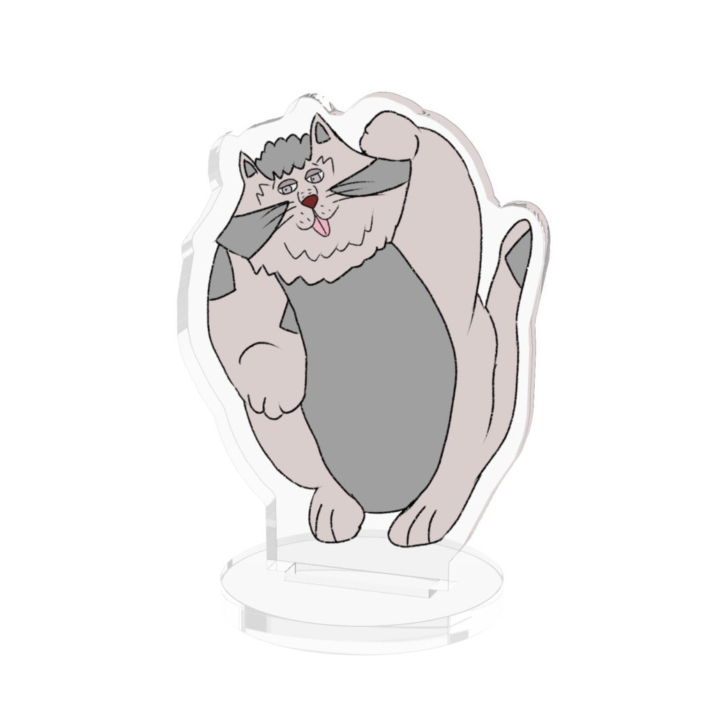 白い猫のアクリルフィギュア