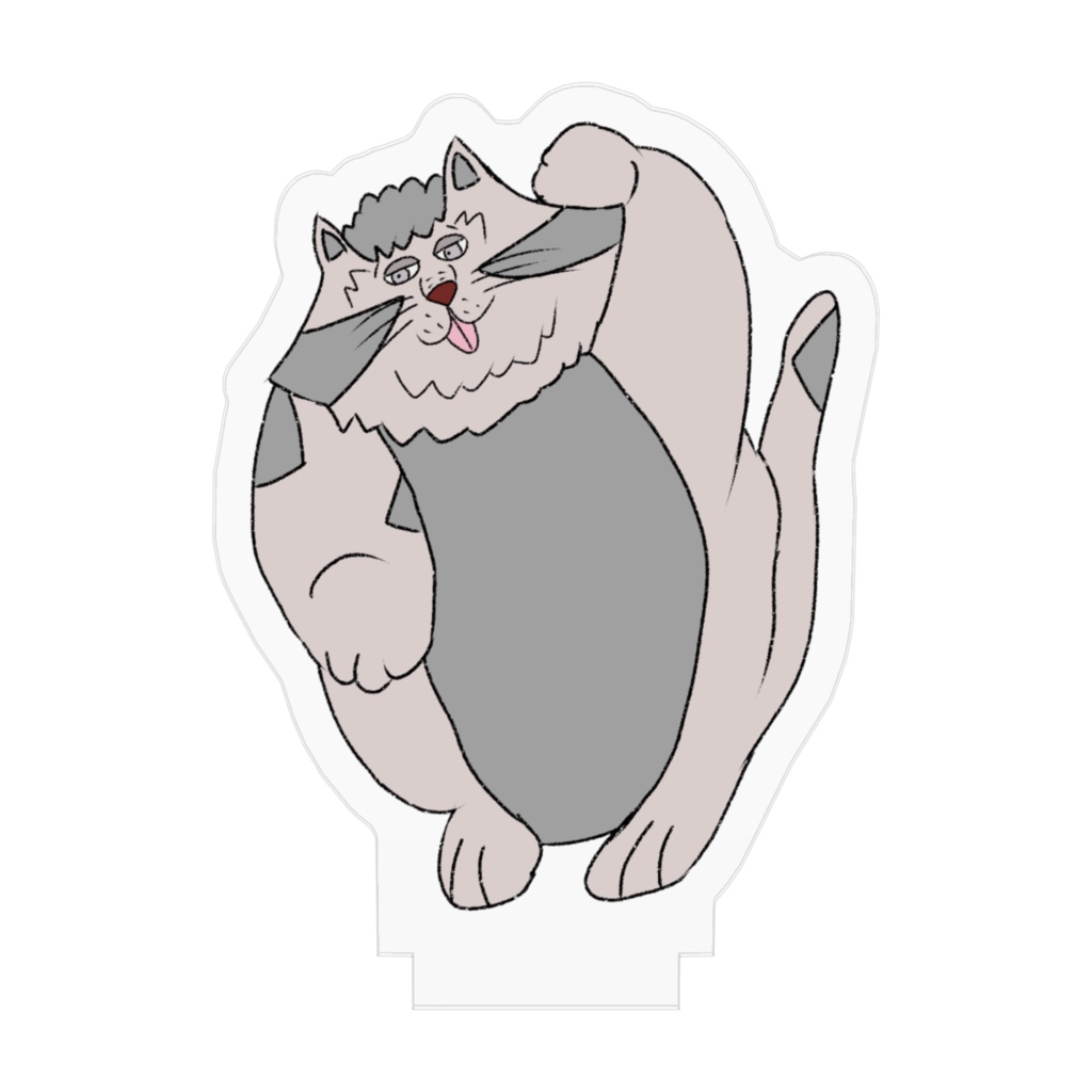 白い猫のアクリルフィギュア