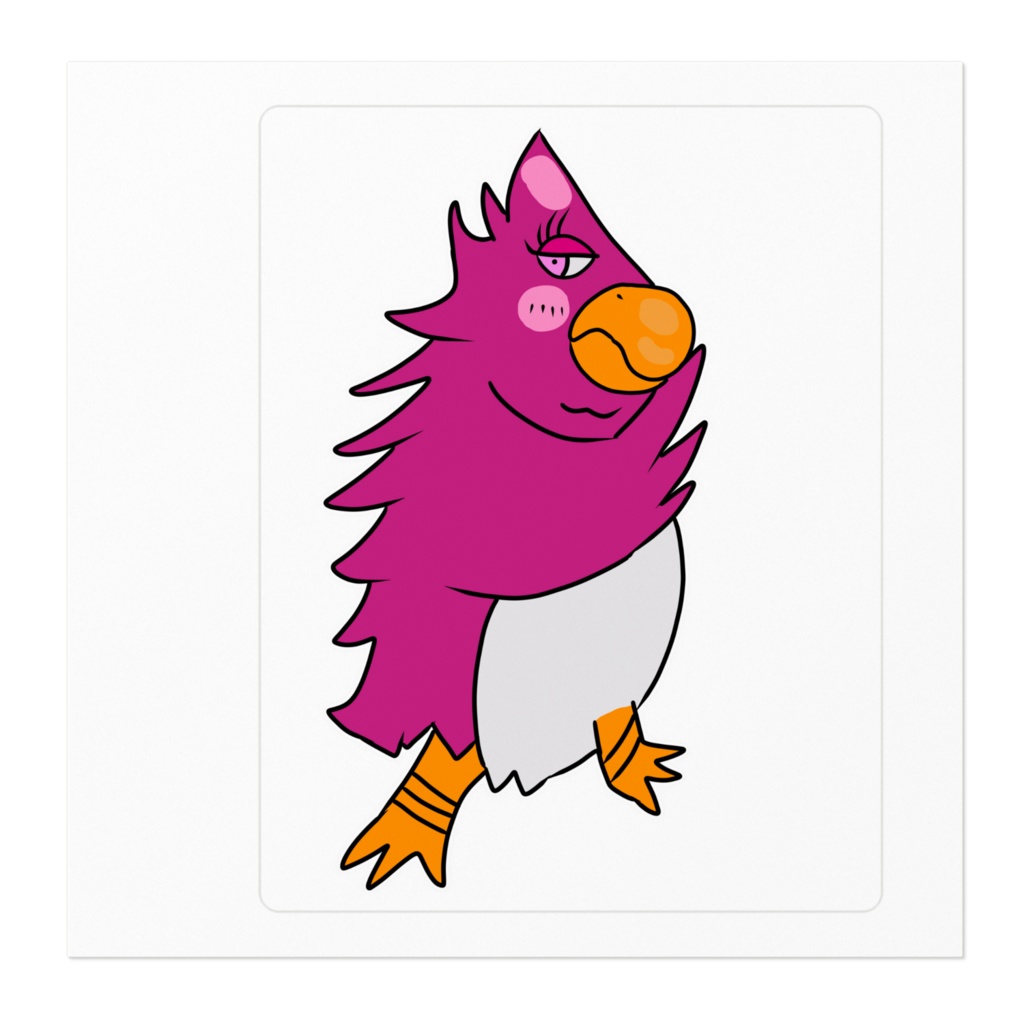 赤い鳥さんのステッカー