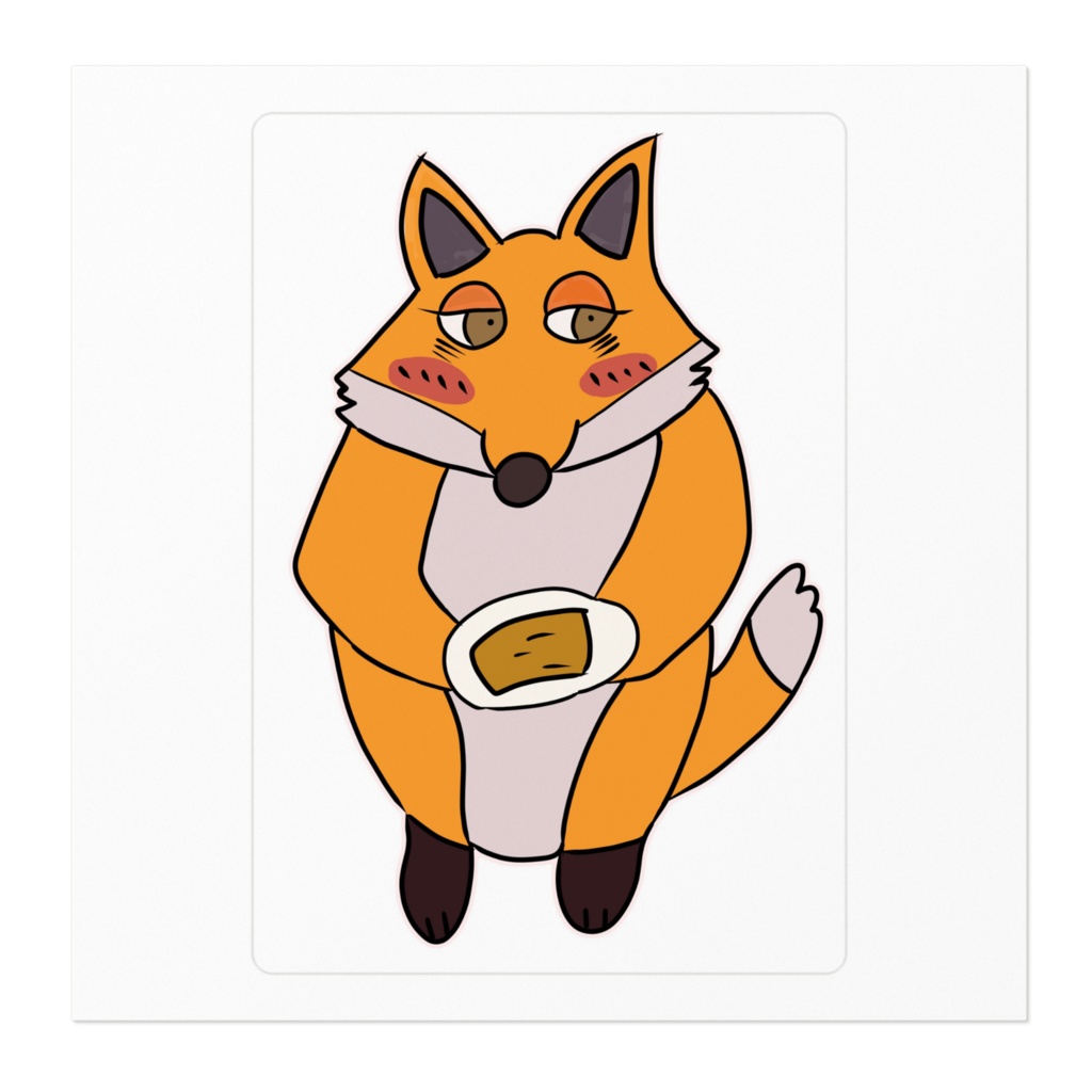 きつねくんのステッカー