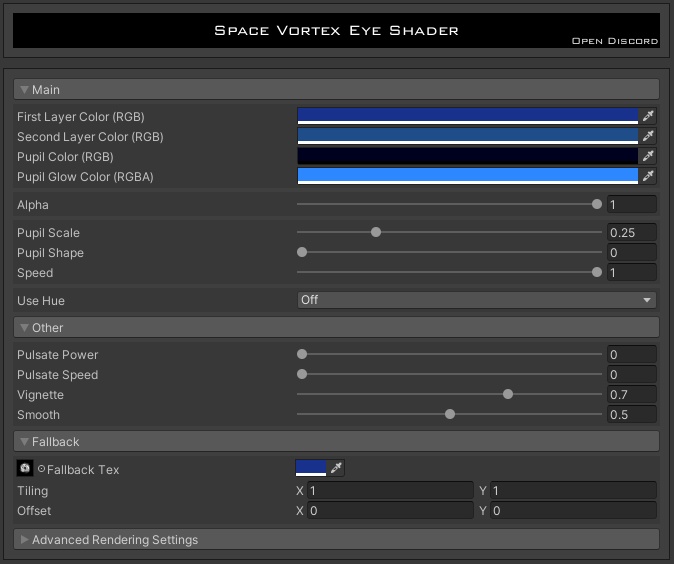 VRChat | Space Vortex Eye Shader | スペース ボルテックス アイ シェーダー