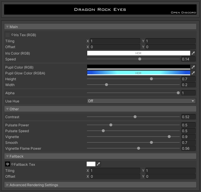 VRChat | Dragon Rock Eyes Shader | ドラゴン ロックアイズ シェーダー