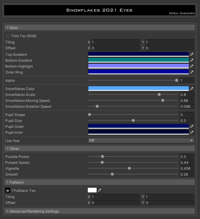 VRChat | Snowflakes 2021 Eyes | スノーフレークス 2021 アイシェイダー