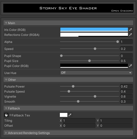 VRChat | Stormy Sky Eye Shader | 嵐の空のアイ シェーダー