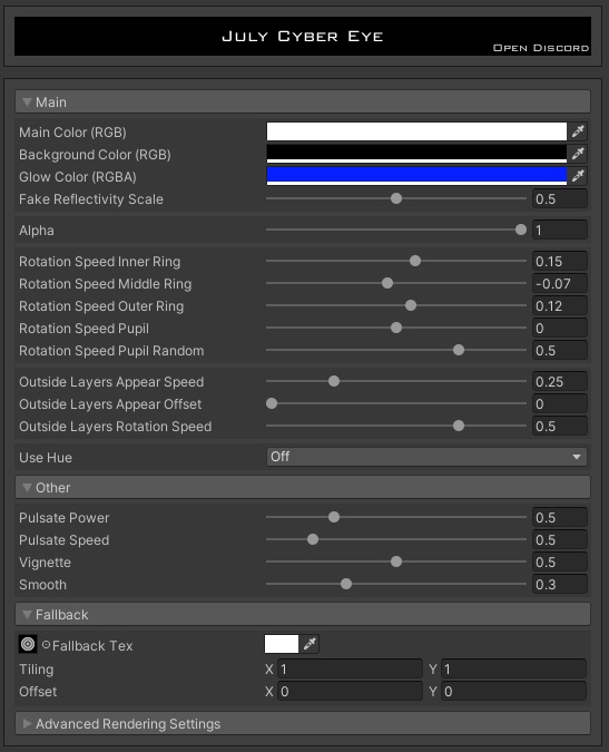 VRChat | July Cyber Eye Shader | ジューリーサイバーアイシェイダー