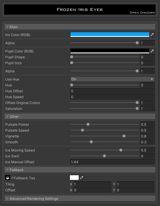 VRChat | Frozen Iris Eyes | 凍った虹彩の目
