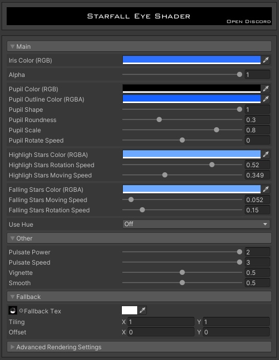 VRChat | Starfall Eye Shader | スターフォール アイ シェーダー
