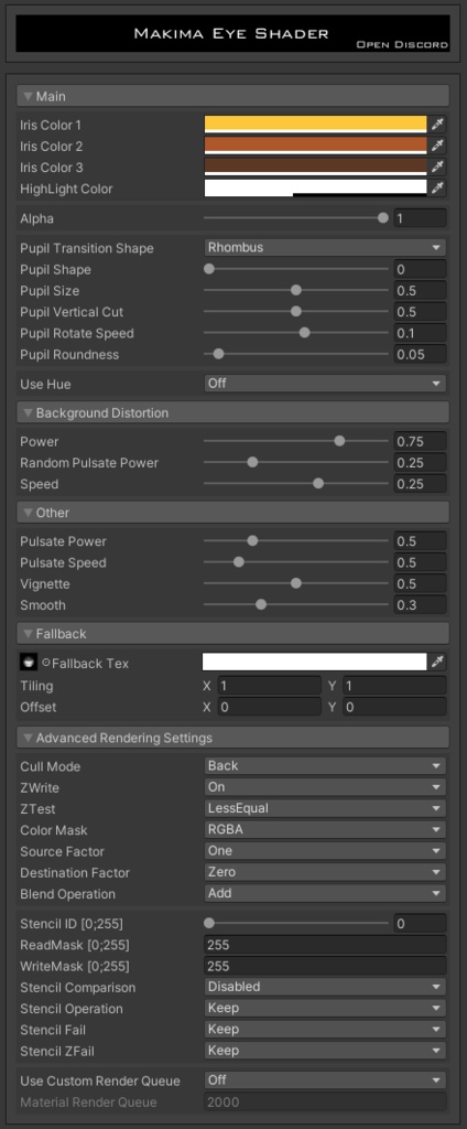 VRChat | Makima Eye Shader | 目用マキマシェーダー