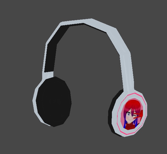 【無料~/VRChat想定】ポリゴン少なめヘッドフォン