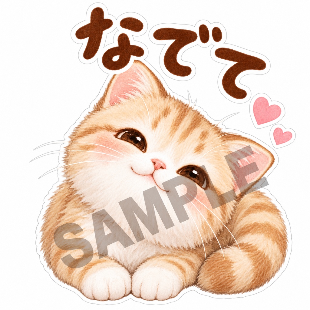 甘えんぼ猫と気づかい猫のひとことステッカー16枚