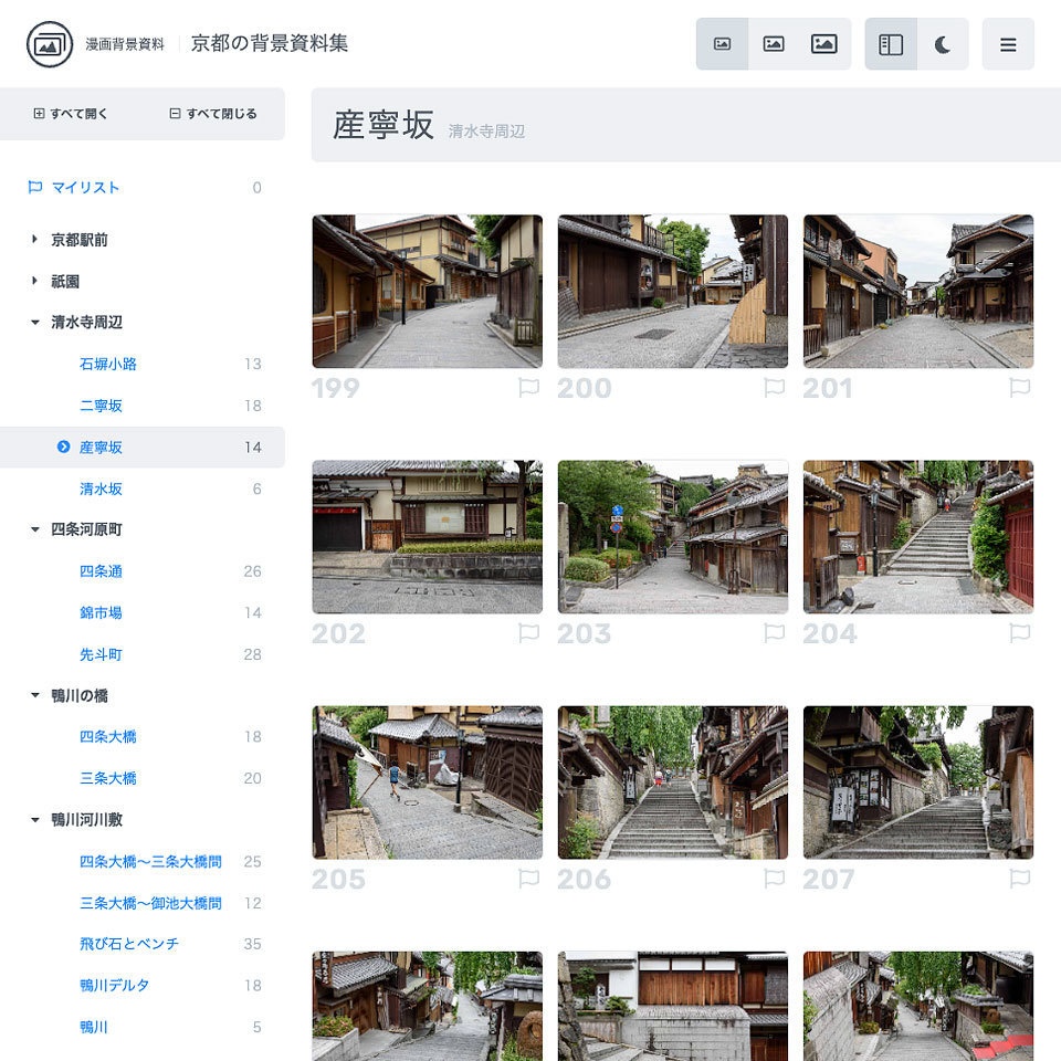 漫画背景資料 京都の背景資料集